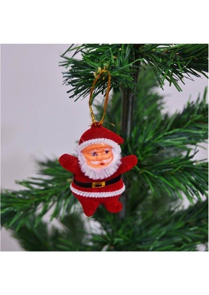 Yılbaşı Ağacı Süsü 6'lı Noel Baba Asma Süs Kırmızı Renk Çam Ağacı Süsü