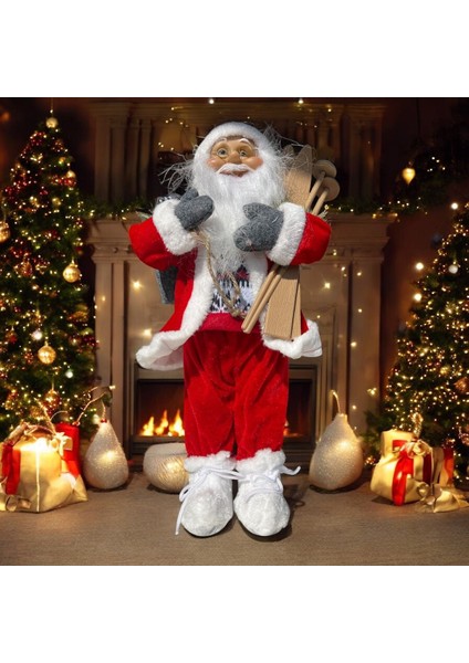 Yılbaşı Yeni Yıl Dekor Süs Noel Baba Biblo 45 cm