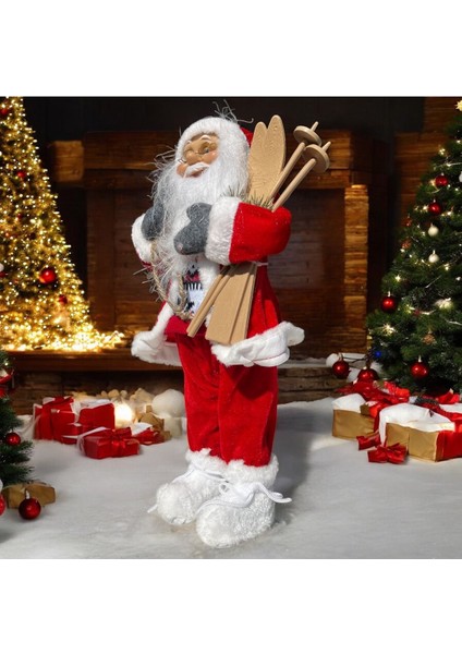 Yılbaşı Süs Noel Baba Biblo 45 cm, Kırmızı, Şık ve Sevimli Dekorasyon Parçası modelleri