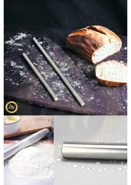 Masterchef 60 Cm Paslanmaz Metal Profesyonel Oklava Eşsiz Hamur Açma Deneyimi Dayanıklı Ve Ergonomik
