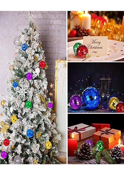6 Adet Büyük Boy Renkli Yılbaşı Çam Ağaçı Süsü Yeni Yıl Noel Dekor Parlak Cici Top Süs 6cm fırsatları