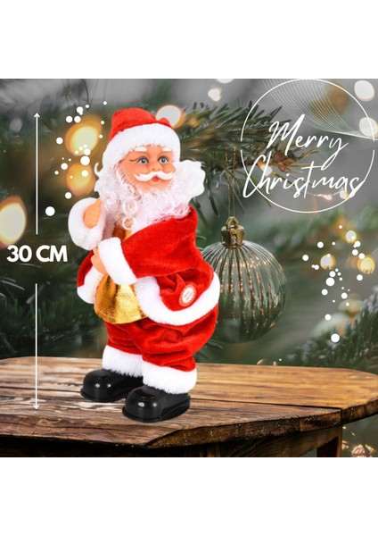 Dans Eden Popo Sallayan Noel Baba Hareketli Müzikli Noel Baba 30 cm