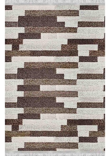 Kısa Saçaklı Westa Serisi Yıkanabilir Kaymaz Taban Antibakteriyel Kilim PW-8022A