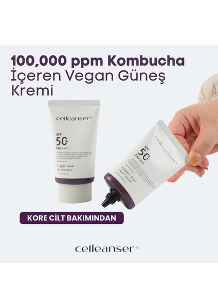 Vegan Güneş Kremi - 100.000 Ppm Kombucha İçeren Nemlendirici ve Antioksidan Güneş Kremi