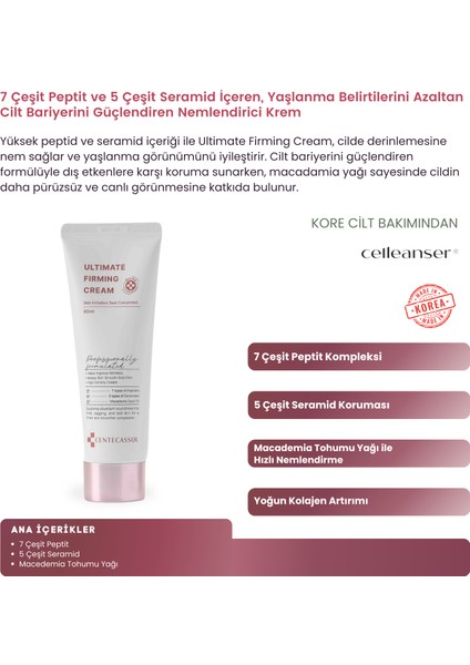 7 Çeşit Peptit ve 5 Çeşit Seramid İçeren Onarıcı ve Nemlendirici Krem