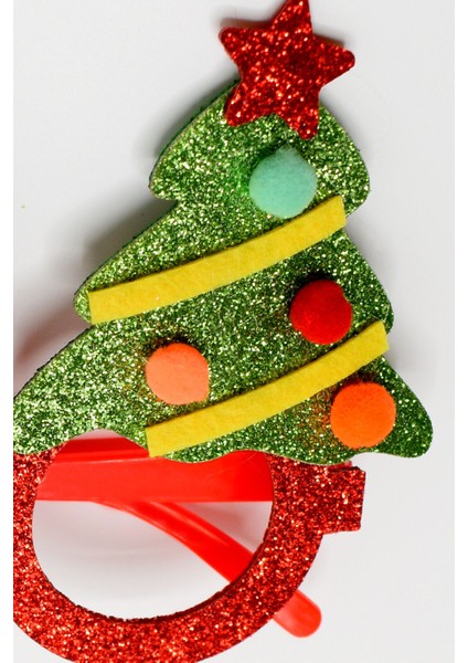 Yılbaşı Temalı Renkli Noel Parti Gözlükleri, Eğlenceli ve Şık Tasarım, Çok Renkli fırsatları