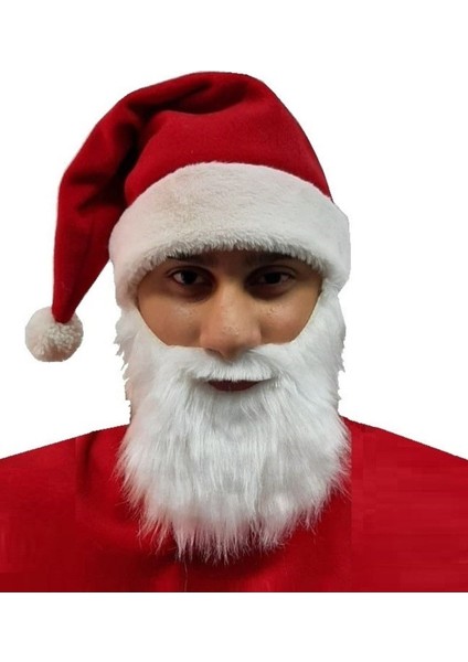 Noel Baba Şapka Sakal Set