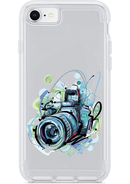 Apple Iphone 6 Uyumlu Fotoğraf Kamerası Desenli Silikon Kılıf