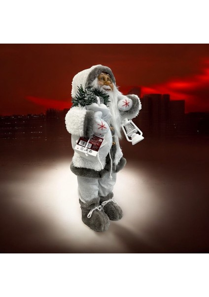 Yılbaşı Yeni Yıl Dekor Süs Beyaz Noel Baba 45 cm fiyatları
