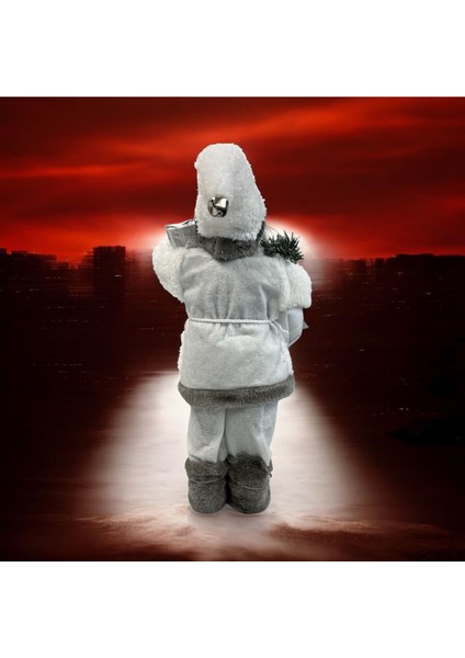 Yılbaşı Yeni Yıl Dekor Süs Beyaz Noel Baba 45 cm modelleri