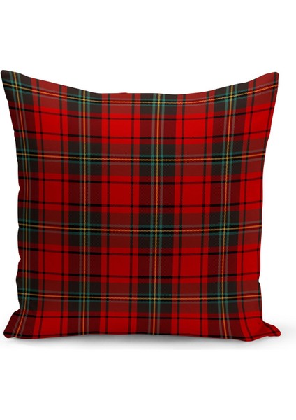 Yılbaşı Ekose Serisi Çift Tarafı Dijital Baskılı Kırlent Kılıfı (Christmas Noel Cushion Cover)