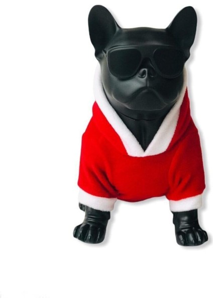 Köpek ve kedi için Noel Baba polar üst giyim, kırmızı renkli, şık ve rahat tasarım