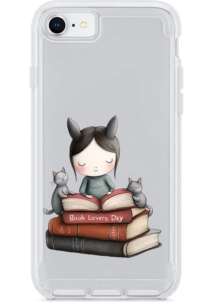 Apple Iphone 6 Uyumlu Kitap Sever Küçük Kız Desenli Silikon Kılıf
