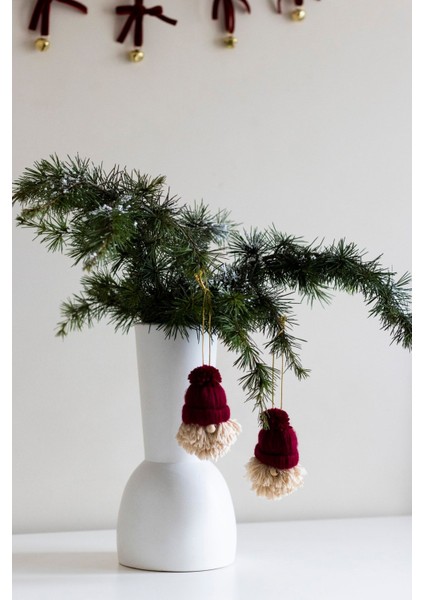 Yılbaşı 2li Set Cüce Çam Ağacı Noel Baba Süs