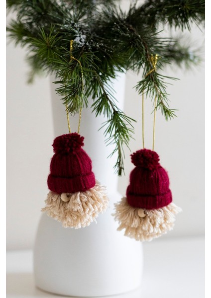 Yılbaşı 2li Set Cüce Çam Ağacı Noel Baba Süs