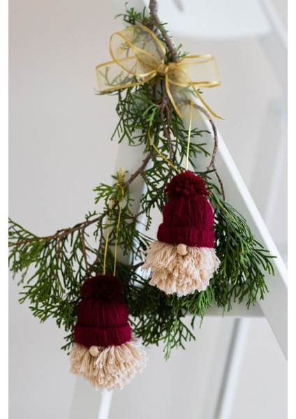 Yılbaşı 2li Set Cüce Çam Ağacı Noel Baba Süs