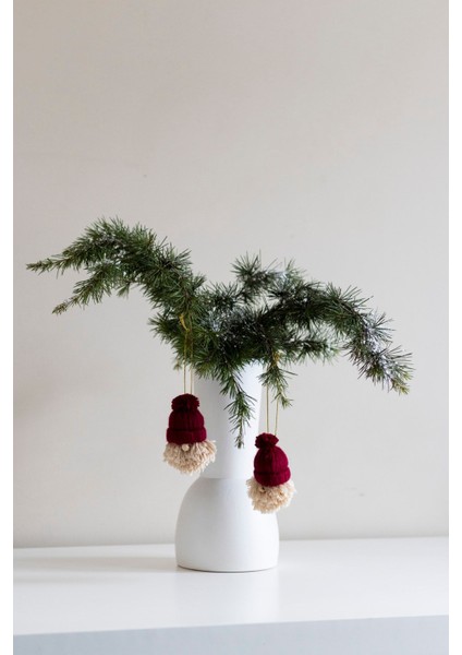 Yılbaşı 2li Set Cüce Çam Ağacı Noel Baba Süs