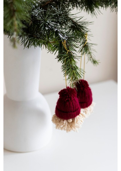Yılbaşı 2li Set Cüce Çam Ağacı Noel Baba Süs