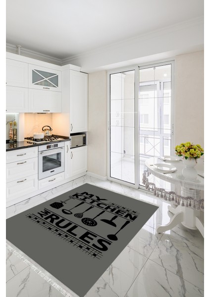 Homier Punto Kalitesi Yıkanabilir Kaymaz Taban Mutfak Halı Ve Yolluk H-MK-9045