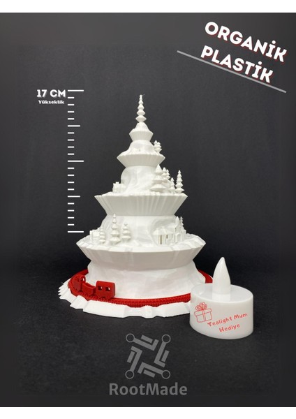 Beyaz cam ağaç formunda tealight mumluk, dekoratif ve şık ev aksesuarı fiyatları