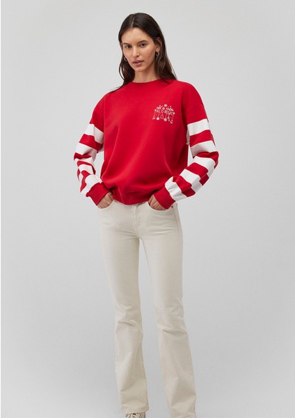 Yılbaşı Temalı Kırmızı SWEATSHIRT1S10335-70390