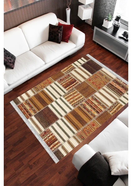 Homier Collection Homier Westa Kalitesi Yıkanabilir Kaymaz Taban Kilim ve Yolluk H-PW-8074A