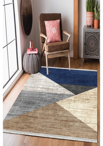 Homier Westa Kalitesi Yıkanabilir Kaymaz Taban Kilim ve Yolluk H-PW-8026C