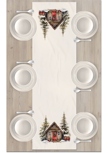Yılbaşı Serisi 140X40 cm Dijital Baskılı Runner (Christmas Noel)