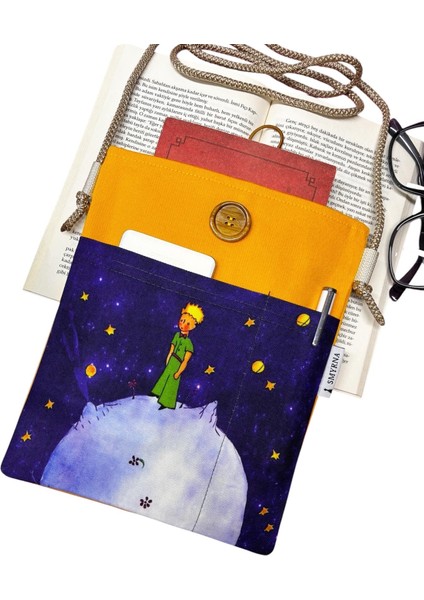 Kitap Kılıfı , Kitap Çantası , Book Bag , Tablet Bag , Book Sleeve , Ebook Bag (Küçükprensvegezegen) indirimleri