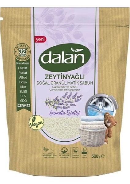 Doğal Granül Sabun Zeytinyağlı Lavanta Esintisi 500 gr x 3 Adet