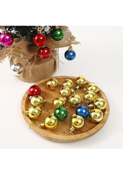 Yıllbaşı Çam Ağacı Süsü Renkli Toplar Noel Ağacı Süsü 12 Li 3 cm modelleri