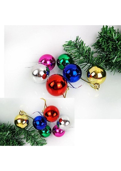 Yıllbaşı Çam Ağacı Süsü Renkli Toplar Noel Ağacı Süsü 12 Li 3 cm indirimleri