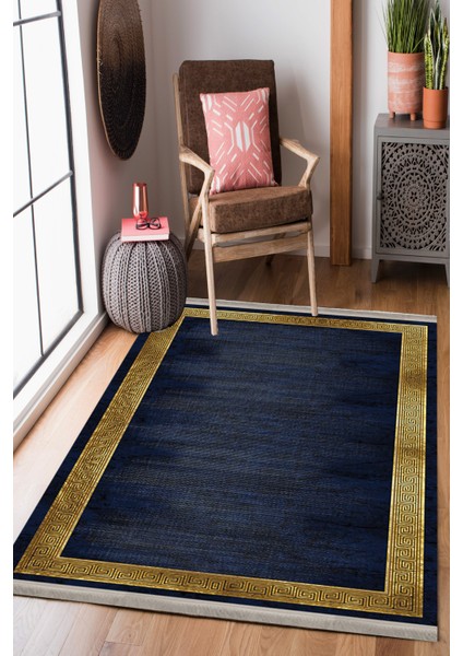 Kısa Saçaklı, Westa Serisi Yıkanabilir Kaymaz Taban Antibakteriyel Kilim MD-0088B