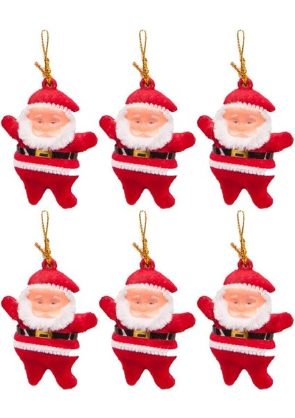 1 Paket Yılbaşı Çam Ağacı Süsü Noel Baba 6'lı