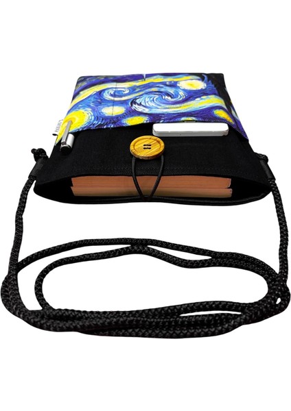 Askılı Kitap / Tablet / Ebook Çantası – Kılıfı (Yıldızlı Gece , Siyah) fiyatları