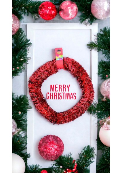 Yılbaşı 5 M Kırmızı Metalik Garland Yılbaşı Dekor Yeni Yıl Noel Süsü Yeni Yıl fiyatları
