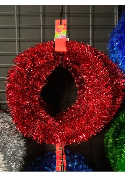 Yılbaşı 5 M Kırmızı Metalik Garland Yılbaşı Dekor Yeni Yıl Noel Süsü Yeni Yıl modelleri