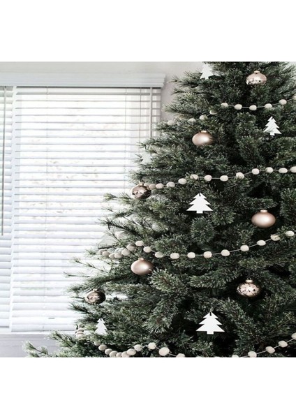 Yılbaşı Ağacı Süsü 3cm Simli ve Parlak Strafor Top Ağaç Süsü 6lı