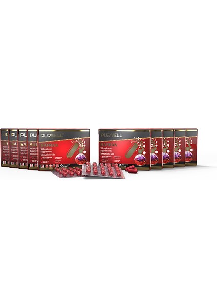 100 Mg Safran Içeren Takviye Edici Gıda 30 Kapsül - 10 Kutu
