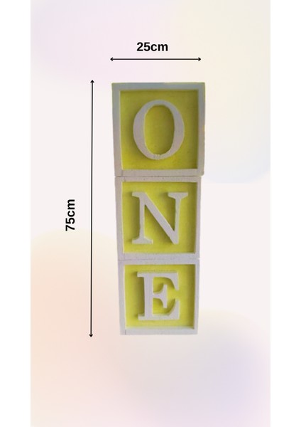 Strafor One Sarı Küp 25 cm