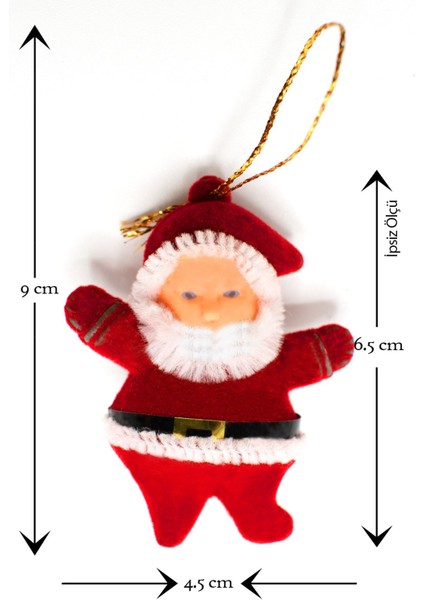 4'lü Noel Baba Yılbaşı Çam Ağacı Süsü fiyatları