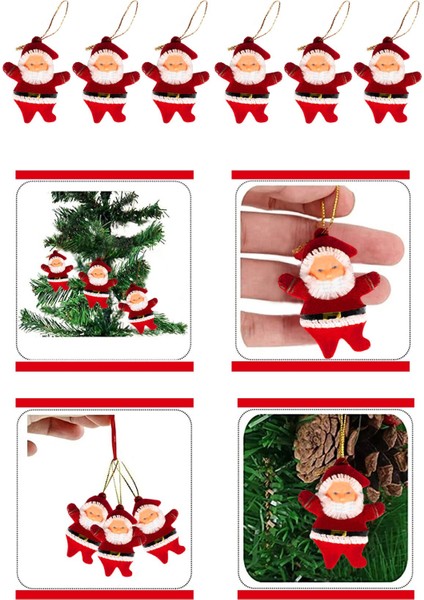 4'lü Noel Baba Yılbaşı Çam Ağacı Süsü fırsatları