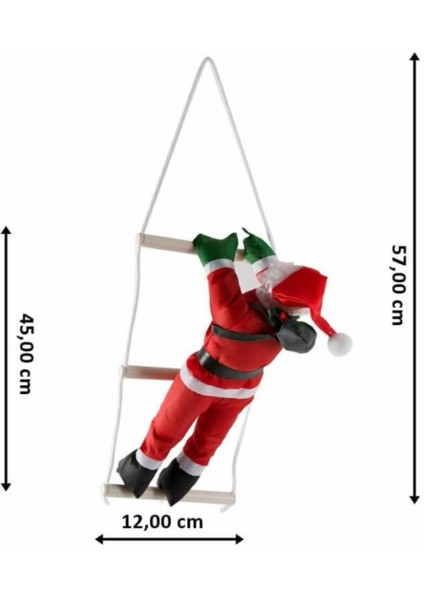 Merdivene Tırmanan Noel Baba, 57 Cm.