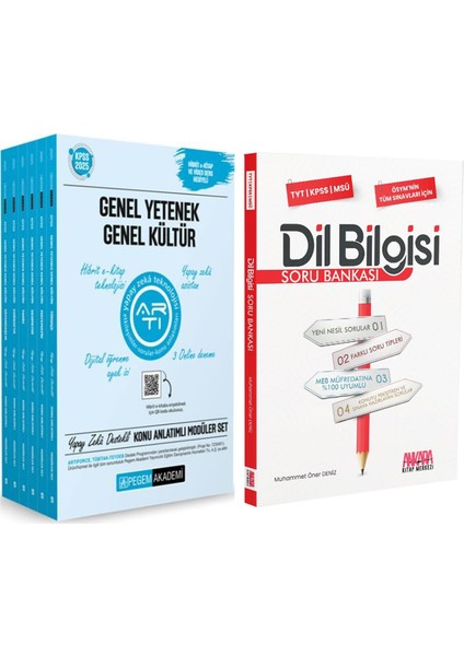 KPSS Lisans Konu Seti ve Akm Dil Bilgisi Soru Bankası Seti 2 Kitap