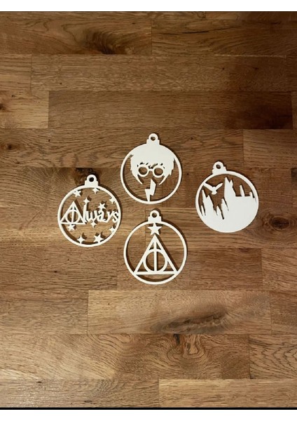 Harry Potter Temalı Beyaz 12 Adet Yılbaşı Ağacı Süsü Yeni Yıl Noel 7 cm fiyatları