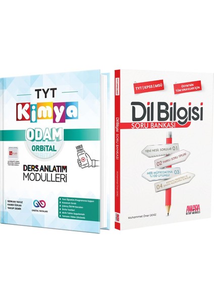 TYT Kimya Konu ve AKM Dil Bilgisi Soru Bankası Seti 2 Kitap