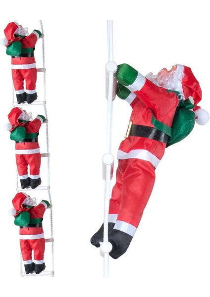 Mini Party Store Yılbaşı Merdiven Tırmanan Noel Baba 95CM 3lü