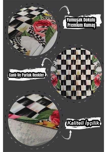 Yılbaşı Temalı Çift Taraflı Kırlent Kılıfı 43x43cm, Kadife, Gizli Fermar, Siyah modelleri