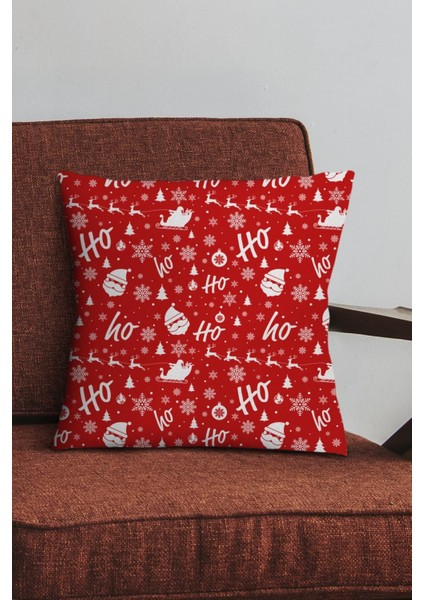 Yılbaşı Kırlent Kılıfı 43x43cm, Kadife, Çift Taraflı, Gizli Fermuar, Renkli ve Şık Tasarım