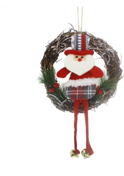 20CM Yılbaşı Kapı Süsü Peluş Noel Baba